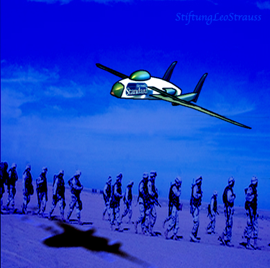 'Where the Neocon soldier stands, there he stays!'